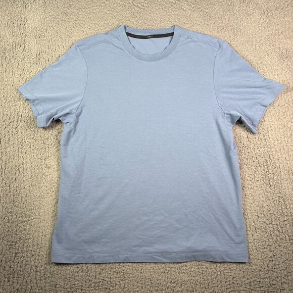 Lululemon Zeroed In Shirt Mens L Blue Performance Stretch Gym Short Sleeve - Picture 2 of 7